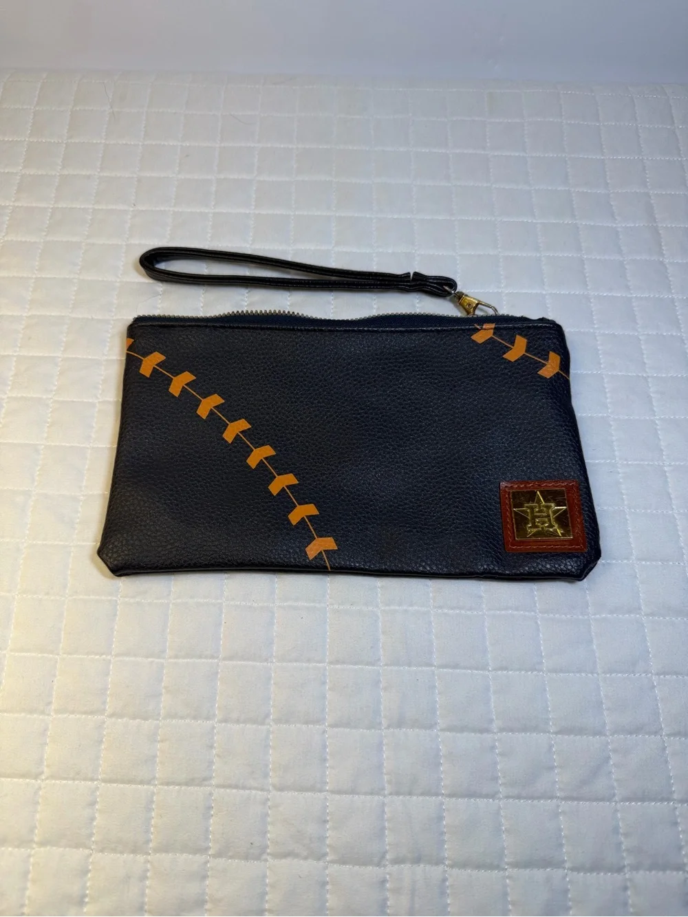 Houston Astros Baseball Wristlet Clutch